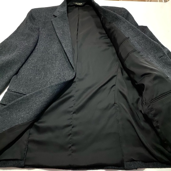 Charcoal Gray Camel Hair Tailored Fit Sport Classic Coat Blazer Jacket 40L - Picture 7 of 13